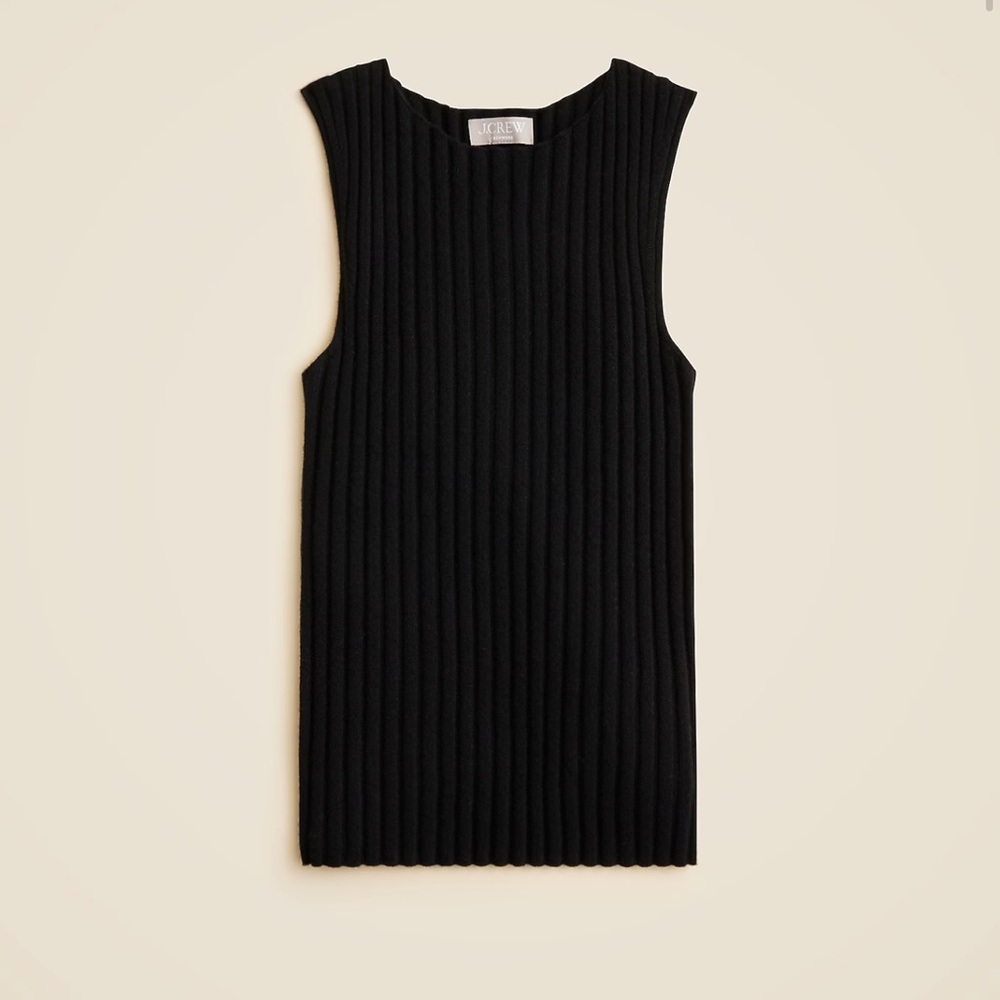 J.Crew Wide-rib cashmere sweater shell